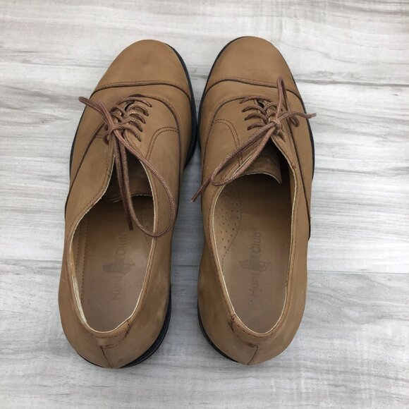 Hunt Club Shoes Mens 9M Brown Nubuck Leather Lace Up Oxfords